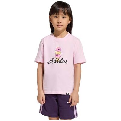 adidas Unisex niños FOOD PACK GRAPHIC T-SHIRT KIDS, clear pink, 18-24 Months adidas Unisex niños FOOD PACK GRAPHIC T-SHIRT KIDS, clear pink, 18-24 Months