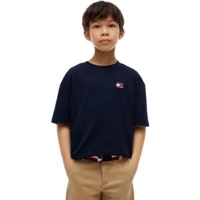 Tommy Hilfiger Kids Gender InclusiveFlag Heritage Archive Tee S/S KS0KS00756S/S T-shirt, blauw (Dark Night Navy), 12 jaar Tommy Hilfiger Kids Gender InclusiveFlag Heritage Archive Tee S/S KS0KS00756S/S T-shirt, blauw (Dark Night Navy), 12 jaar