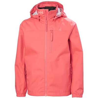 Helly Hansen Junior Unisex Jr Crew jas met capuchon, roze (Sunset Pink), 9, zonsondergang roze, 9 jaar Helly Hansen Junior Unisex Jr Crew jas met capuchon, roze (Sunset Pink), 9, zonsondergang roze, 9 jaar