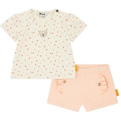 Steiff Jongens T-shirt korte mouwen shorts set, antiek wit., 62 Steiff Jongens T-shirt korte mouwen shorts set, antiek wit., 62