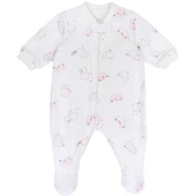 Chicco Romper voor baby en peuters, uniseks kinderen, Roze bedrukt, 6 Maanden Chicco Romper voor baby en peuters, uniseks kinderen, Roze bedrukt, 6 Maanden