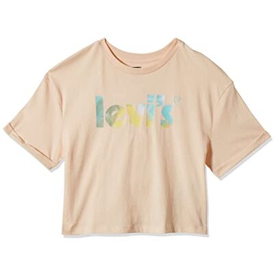 Levi's Lvg Meet & Greet Rolled Sleeve meisjes T-stuk Levi's Lvg Meet & Greet Rolled Sleeve meisjes T-stuk