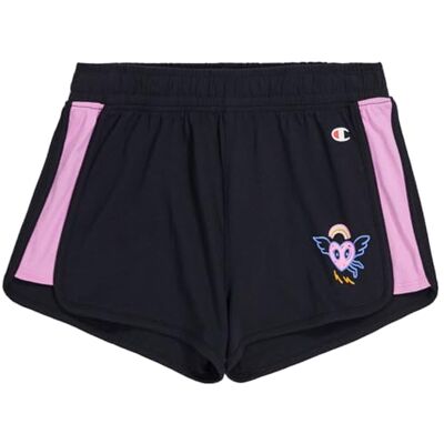 Champion Legacy Summer Graffiti G Graphic Regular Waist Shorts, zwart/roze alpenviooltjes, 9-10 jaar meisjes en meisjes SS24, zwart/roze cyclamino, 9-10 Jaar Champion Legacy Summer Graffiti G Graphic Regular Waist Shorts, zwart/roze alpenviooltjes, 9-10 jaar meisjes en meisjes SS24, zwart/roze cyclamino, 9-10 Jaar