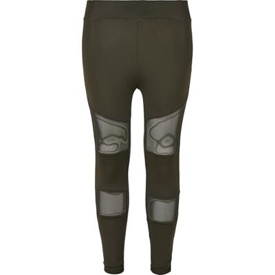 Urban Classics Tech Mesh Legging voor meisjes, nauwsluitende sportbroek met transparante Tech Mesh inzetstukken, verkrijgbaar in 3 kleuren, maten 110/116-158/164, Darkolive, 122-128 Urban Classics Tech Mesh Legging voor meisjes, nauwsluitende sportbroek met transparante Tech Mesh inzetstukken, verkrijgbaar in 3 kleuren, maten 110/116-158/164, Darkolive, 122-128