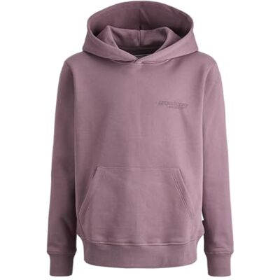 JACK & JONES Junior Jcounion Print Sweat Hood Jnr, Grape Shake, 176 JACK & JONES Junior Jcounion Print Sweat Hood Jnr, Grape Shake, 176