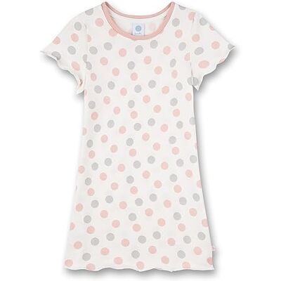 Sanetta Meisjesnachthemd wit dots-allover duurzaam en aangenaam nachthemd van katoen voor meisjes nachtkleding voor meisjes, beige, 92 Sanetta Meisjesnachthemd wit dots-allover duurzaam en aangenaam nachthemd van katoen voor meisjes nachtkleding voor meisjes, beige, 92