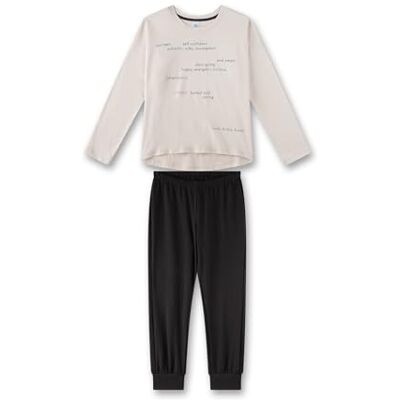 Sanetta meisjes pyjamaset, beige, 128 cm Sanetta meisjes pyjamaset, beige, 128 cm
