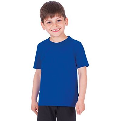 Trigema - Jongens T-shirt katoen/viscose - Blauw (royaal 049) - 128 - t-shirt Trigema - Jongens T-shirt katoen/viscose - Blauw (royaal 049) - 128 - t-shirt