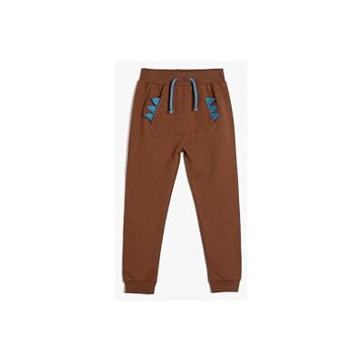 Koton Babyboys Jogger Applique Detail Trekkoord Geborsteld Binnenkant Katoenen Sweatpants, bruin (513), 6-9 Monate Koton Babyboys Jogger Applique Detail Trekkoord Geborsteld Binnenkant Katoenen Sweatpants, bruin (513), 6-9 Monate