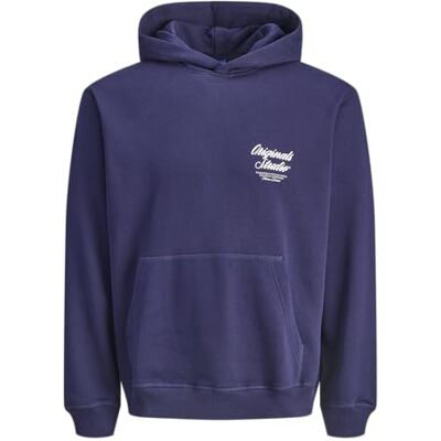 JACK & JONES Junior Jornorrebro Typo Back Sweat Hood Sn Jnr, Ocean Cavern, 140 JACK & JONES Junior Jornorrebro Typo Back Sweat Hood Sn Jnr, Ocean Cavern, 140