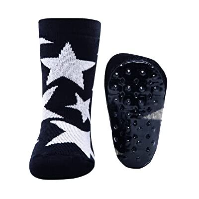 EWERS stopper sokken sterren, sokken met antislipzool voor meisjes en jongens, antislip sokken met rubberen zool, MADE IN GERMANY, 1 paar antislip kindersokken, zwart, maat 25-26 EWERS stopper sokken sterren, sokken met antislipzool voor meisjes en jongens, antislip sokken met rubberen zool, MADE IN GERMANY, 1 paar antislip kindersokken, zwart, maat 25-26