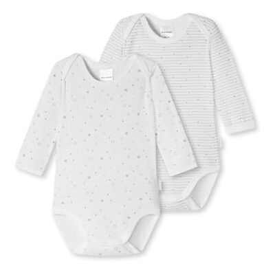 Schiesser Unisex Baby 2 PACK Wickelbody mit Knöpfen 100% Organic Bio Baumwolle Größe 56 bis 104 Schiesser Unisex Baby 2 PACK Wickelbody mit Knöpfen 100% Organic Bio Baumwolle Größe 56 bis 104