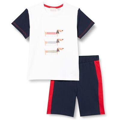 Chicco Set Van 2 T-Shirts En Shorts (2) baby-jongens, Blauw (1), 12M, Design in Italië Chicco Set Van 2 T-Shirts En Shorts (2) baby-jongens, Blauw (1), 12M, Design in Italië