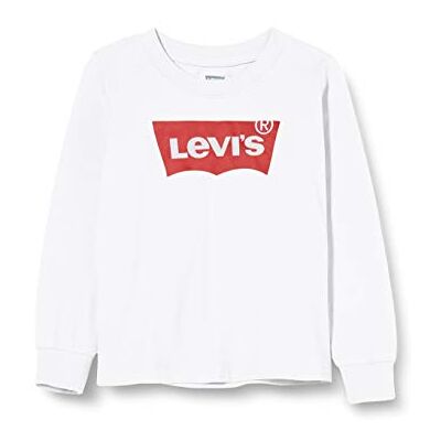 Levi's Lvb L/S Batwing Tee 6e8646 Top met lange mouwen voor babyjongens, Wit, 24 Maanden Levi's Lvb L/S Batwing Tee 6e8646 Top met lange mouwen voor babyjongens, Wit, 24 Maanden