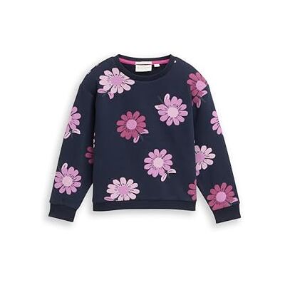 TOM TAILOR Sweatshirt voor meisjes voor kinderen, 38995 Big Navy Floral Print, 92 TOM TAILOR Sweatshirt voor meisjes voor kinderen, 38995 Big Navy Floral Print, 92