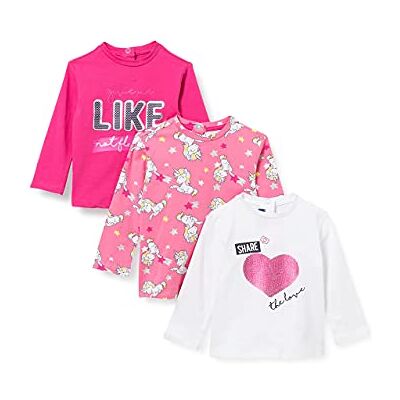 Chicco T-shirt met lange mouwen van katoen, T-shirts Meisjes, Fuchsia, 4 jaar (pakket van 3) Chicco T-shirt met lange mouwen van katoen, T-shirts Meisjes, Fuchsia, 4 jaar (pakket van 3)