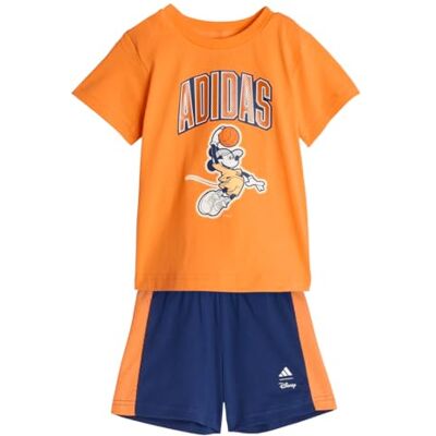 adidas Unisex bebé DISNEY MICKEY MOUSE T-SHIRT SET, Pure Orange/off white, 3-6 Months adidas Unisex bebé DISNEY MICKEY MOUSE T-SHIRT SET, Pure Orange/off white, 3-6 Months