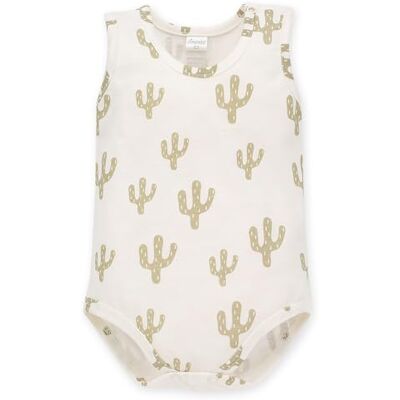 Pinokio Bodysuit mouwloos Free Soul, 100% katoen, unisex 50-68 (62), ecru cactuss, 62 cm Pinokio Bodysuit mouwloos Free Soul, 100% katoen, unisex 50-68 (62), ecru cactuss, 62 cm
