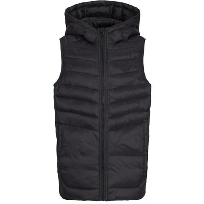 JACK & JONES JACK&JONES JUNIOR Jongens JJESPRINT Puffer Bodywarmer Hood NOOSMNI vest, zwart/Detail: SOLID, 98, Zwart/details: solid., 98 cm JACK & JONES JACK&JONES JUNIOR Jongens JJESPRINT Puffer Bodywarmer Hood NOOSMNI vest, zwart/Detail: SOLID, 98, Zwart/details: solid., 98 cm