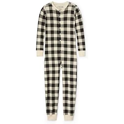 Little Blue House Hatley Unie pak pyjama set, Crème Plaid, 3-6 Maanden Little Blue House Hatley Unie pak pyjama set, Crème Plaid, 3-6 Maanden