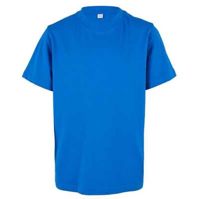 Build Your Brand Kinder-T-shirt Organic Kids Basic Tee, basic T-shirt voor jongens en meisjes, van biologisch katoen, maten 110/116-158/164, Intenseblue, 122-128 Build Your Brand Kinder-T-shirt Organic Kids Basic Tee, basic T-shirt voor jongens en meisjes, van biologisch katoen, maten 110/116-158/164, Intenseblue, 122-128
