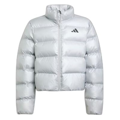 adidas Uniseks-Kind SYNTHETIC DOWN GLAM JACKET, Silver Metallic/Black Reflective, 15-16 Years adidas Uniseks-Kind SYNTHETIC DOWN GLAM JACKET, Silver Metallic/Black Reflective, 15-16 Years