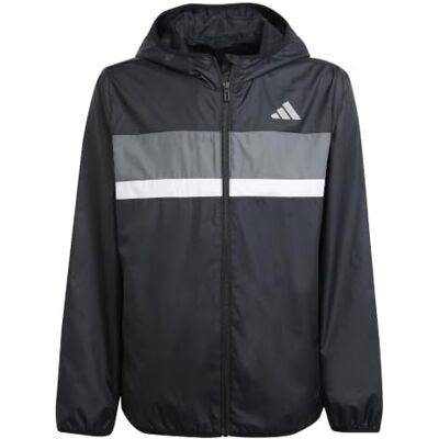 adidas Unisex niños TIBERIO WINDBREAKER, black/grey four/white, 15-16 Years adidas Unisex niños TIBERIO WINDBREAKER, black/grey four/white, 15-16 Years