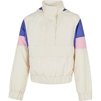 Urban Classics Uck2666-girls Light 3-tone Pull Over Jacket meisjes Jas Urban Classics Uck2666-girls Light 3-tone Pull Over Jacket meisjes Jas