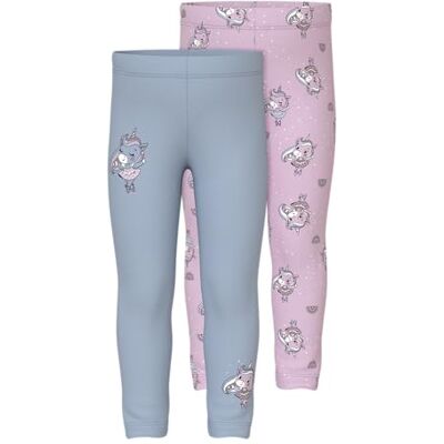 Name it Nmfvivian 2P AOP legging, subdued blue, 104 cm Name it Nmfvivian 2P AOP legging, subdued blue, 104 cm