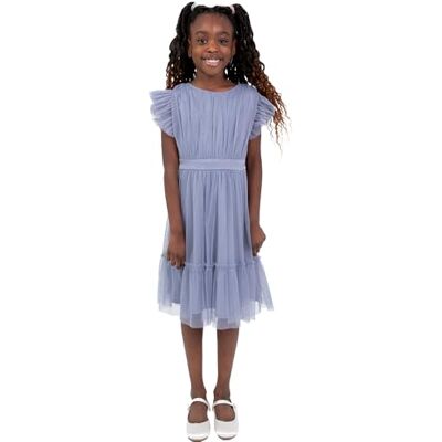 Anaya with Love Maya Deluxe Bloemenmeisjesjurk Bruidsmeisje Kinderen Ronde Hals Korte Flutter Mouw Strik Tule Ruche Prinses Kinderen, Slate Blue 9-10 Jaar, leiblauw, 9-10 jaar Anaya with Love Maya Deluxe Bloemenmeisjesjurk Bruidsmeisje Kinderen Ronde Hals Korte Flutter Mouw Strik Tule Ruche Prinses Kinderen, Slate Blue 9-10 Jaar, leiblauw, 9-10 jaar