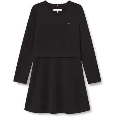 Tommy Hilfiger Punto skaterjurk voor meisjes LS KG0KG0KG08934 Flare jurk, zwart (zwart), 3 jaar, Zwart (zwart), 3 jaar Tommy Hilfiger Punto skaterjurk voor meisjes LS KG0KG0KG08934 Flare jurk, zwart (zwart), 3 jaar, Zwart (zwart), 3 jaar