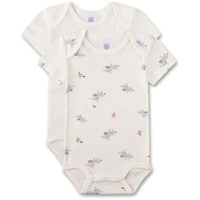 Sanetta Body korte mouwen (dubbelpak) off-white Hoogwaardige en duurzame body voor jongens van biologisch katoen. Inhoud: set van 2 babybody, beige, 98 Sanetta Body korte mouwen (dubbelpak) off-white Hoogwaardige en duurzame body voor jongens van biologisch katoen. Inhoud: set van 2 babybody, beige, 98
