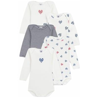 Petit Bateau Rompertje met lange mouwen van katoen met hartjesprint Petit Bateau Rompertje met lange mouwen van katoen met hartjesprint