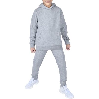 M17 Kids Jongens Pullover Hoodie Casual Hooded Sweatshirt Hoody Trui Top Klassieke Effen Lange Mouw met Zak, Grijs Marl, 7-8 jaar M17 Kids Jongens Pullover Hoodie Casual Hooded Sweatshirt Hoody Trui Top Klassieke Effen Lange Mouw met Zak, Grijs Marl, 7-8 jaar