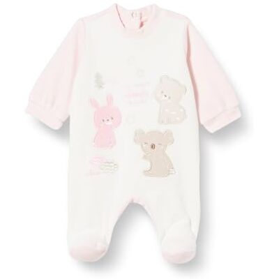 Chicco , Chenille jumpsuit met voet, Meisje 0-24, Roze (911), 6 maanden Chicco , Chenille jumpsuit met voet, Meisje 0-24, Roze (911), 6 maanden