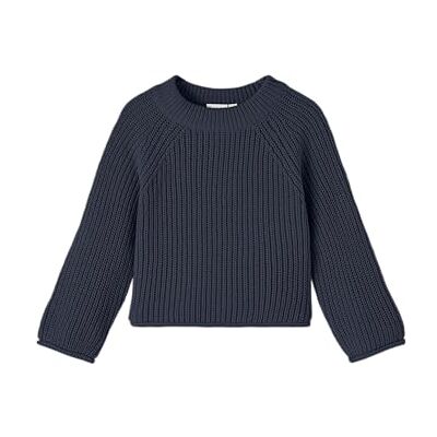 Name it Meisjes Nmfvenja Ls Loose Short Knit Gebreide Trui, Dark Sapphire, 110 Name it Meisjes Nmfvenja Ls Loose Short Knit Gebreide Trui, Dark Sapphire, 110