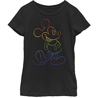 Disney Classics Mickey Mouse Big Pride Girls Crew neck T-Shirt Black 140 Disney Classics Mickey Mouse Big Pride Girls Crew neck T-Shirt Black 140