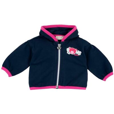 Chicco Chico Sweatshirt met ritssluiting voor babymeisjes, Zwart 1, 1 Maanden Chicco Chico Sweatshirt met ritssluiting voor babymeisjes, Zwart 1, 1 Maanden