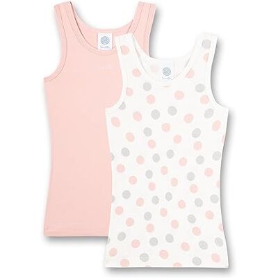 Sanetta Meisjesonderhemd (dubbelpak) dots-allover en roze Hoogwaardig en duurzaam katoenen onderhemd voor meisjes. Inhoud: set van 2 ondergoed voor meisjes, wit pebble, 92 Sanetta Meisjesonderhemd (dubbelpak) dots-allover en roze Hoogwaardig en duurzaam katoenen onderhemd voor meisjes. Inhoud: set van 2 ondergoed voor meisjes, wit pebble, 92