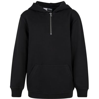 Urban Classics Boxy Zip Kinder hoodie/trui Kids 110/116 Zwart Urban Classics Boxy Zip Kinder hoodie/trui Kids 110/116 Zwart