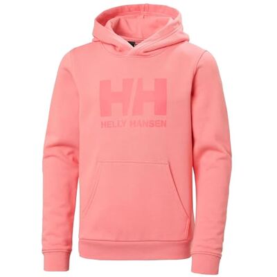 Helly Hansen Junior Unisex Jr Hh Logo Hoodie 3.0, koraal amandel, 10 Helly Hansen Junior Unisex Jr Hh Logo Hoodie 3.0, koraal amandel, 10