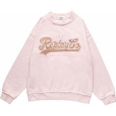 Replay Sweatshirt voor meisjes, 718 lichtroze, 8 Jaren Replay Sweatshirt voor meisjes, 718 lichtroze, 8 Jaren