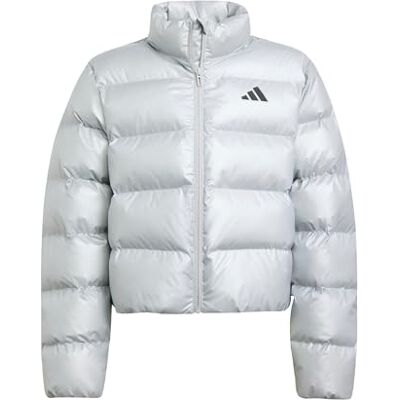 adidas Uniseks-Kind SYNTHETIC DOWN GLAM JACKET, Silver Metallic/Black Reflective, 13-14 Years adidas Uniseks-Kind SYNTHETIC DOWN GLAM JACKET, Silver Metallic/Black Reflective, 13-14 Years