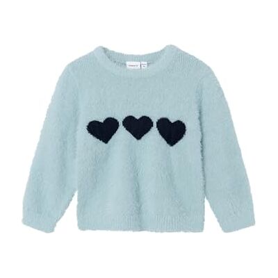 Name it Nmfnelise Ls Knit Box gebreide trui voor meisjes, Ether, 92 Name it Nmfnelise Ls Knit Box gebreide trui voor meisjes, Ether, 92