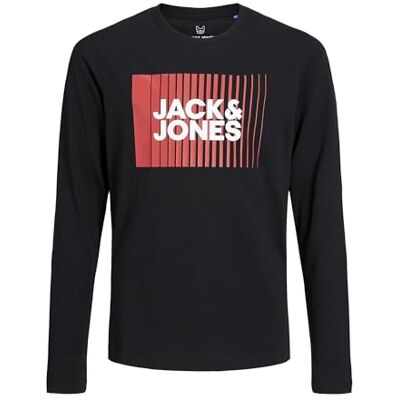 JACK & JONES Jjecorp Logo Tee Play Ls O-Neck Mni T-shirt voor jongens, zwart, 116 JACK & JONES Jjecorp Logo Tee Play Ls O-Neck Mni T-shirt voor jongens, zwart, 116