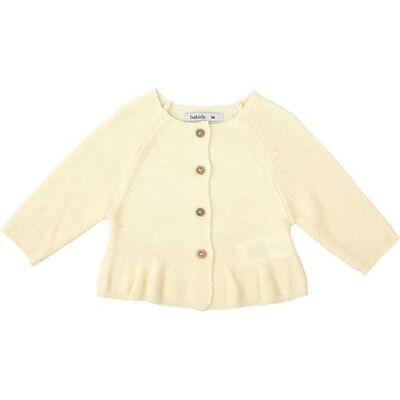 BABIDU Gebreid vest voor baby's met ruches, 100% zacht en ademend katoen, knoopsluiting aan de voorkant, elegant en licht design voor lente en zomer, Uniek, 3 Maanden BABIDU Gebreid vest voor baby's met ruches, 100% zacht en ademend katoen, knoopsluiting aan de voorkant, elegant en licht design voor lente en zomer, Uniek, 3 Maanden