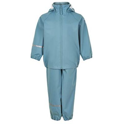 Celavi Unisex Basic Recycle Pu Rainwear Set voor kinderen, blauw (smoke blue), 70 Celavi Unisex Basic Recycle Pu Rainwear Set voor kinderen, blauw (smoke blue), 70