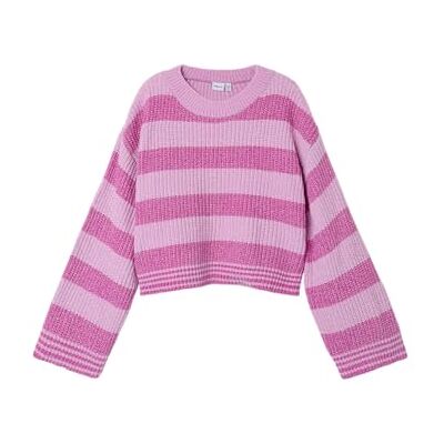 Name it Nkfnolea Ls Short Knit gebreide trui voor meisjes (1 stuk), roze, 122-128 Name it Nkfnolea Ls Short Knit gebreide trui voor meisjes (1 stuk), roze, 122-128