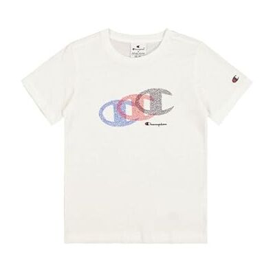 Champion Jongens Legacy Boy-Graphic Crewneck met grote print T-shirt, wit (Ww001), 9-10 Jaar Champion Jongens Legacy Boy-Graphic Crewneck met grote print T-shirt, wit (Ww001), 9-10 Jaar