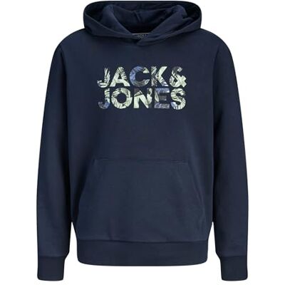 JACK & JONES Jjejeff Logo Sweat Hood Jnr, sky captain, 128 JACK & JONES Jjejeff Logo Sweat Hood Jnr, sky captain, 128